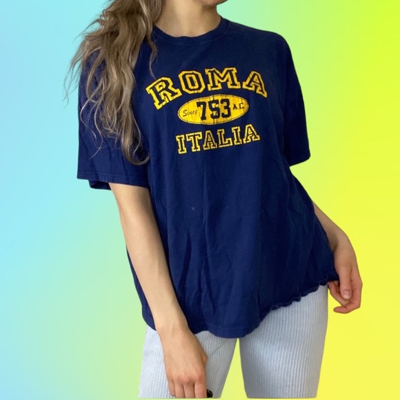 Vintage Other - Vintage Baggy Screen Stars Rome Italy Graphic Tee 90s 1990s Internationa…